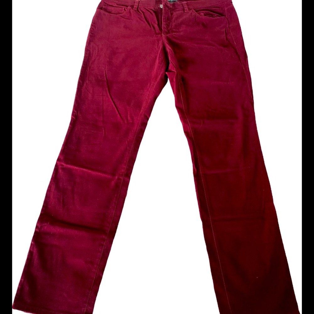 Faux suede blend/velour, maroon jeans
